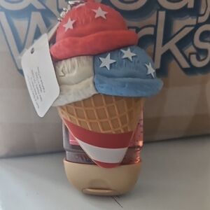 Bath & Body Works Red White Blue Ice Cream Cone Hand Sanitizer Holder